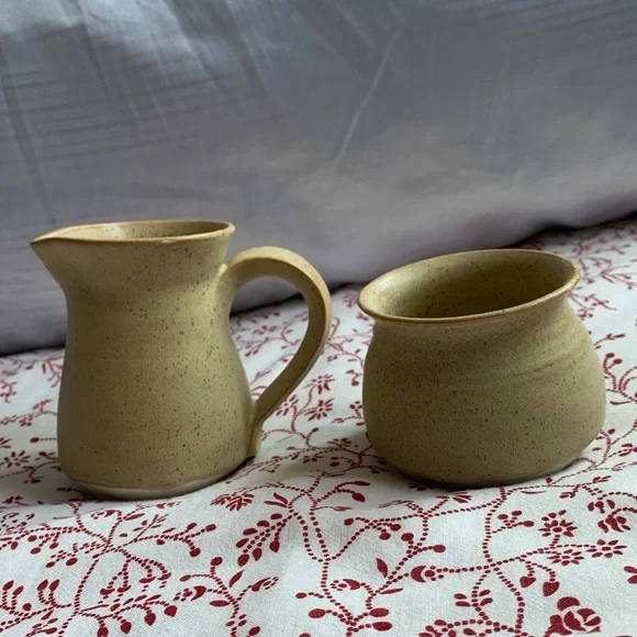 Anthropologie coffee and creamer set - Picture 2 of 10